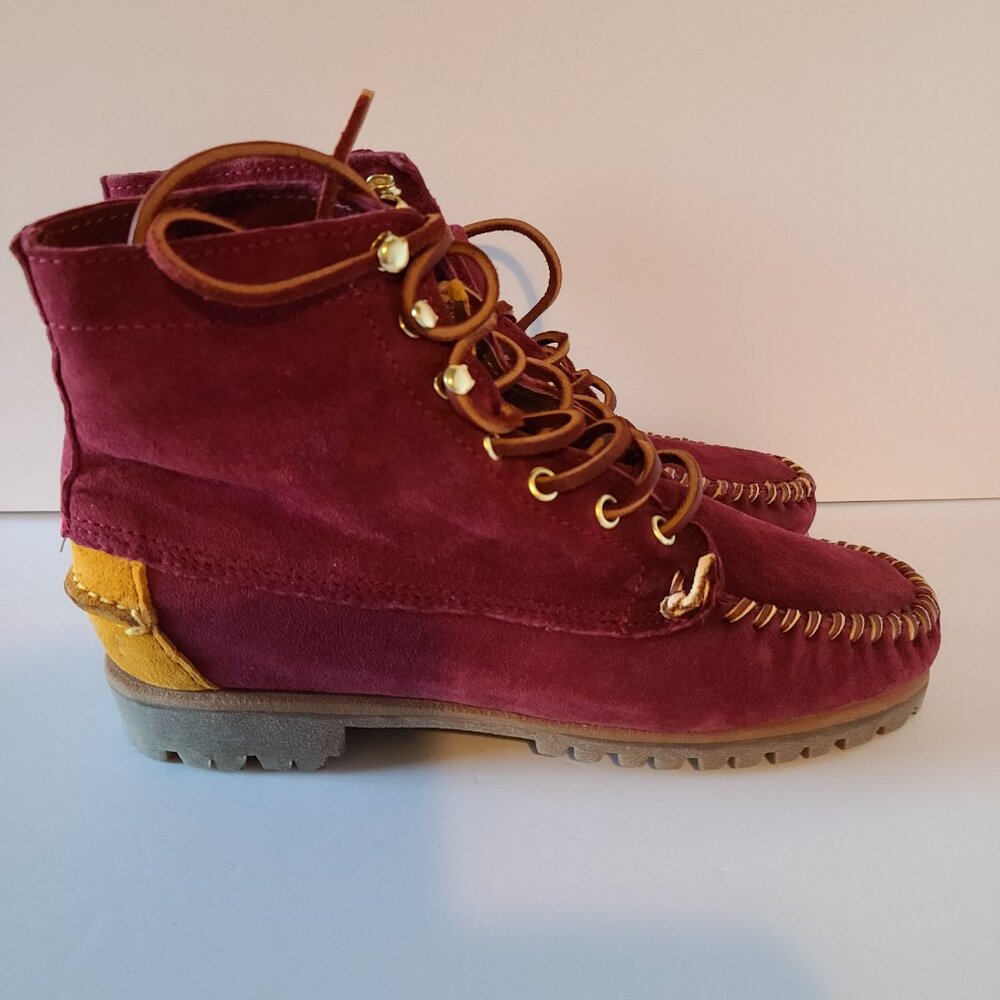 AUTHENTIC SEBAGO SIX DEGREES SUEDE (NUBUCK) CHUNKY ANKLE BOOTS SIZE 7.5 MEDIUM - Picture 6 of 11